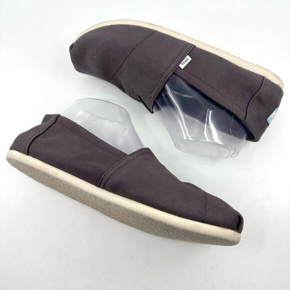 Toms Alpargata Espadrille Flats Womens US 9 UK 7 EU 40 Ash Slip On Cotton Canvas - Picture 6 of 8